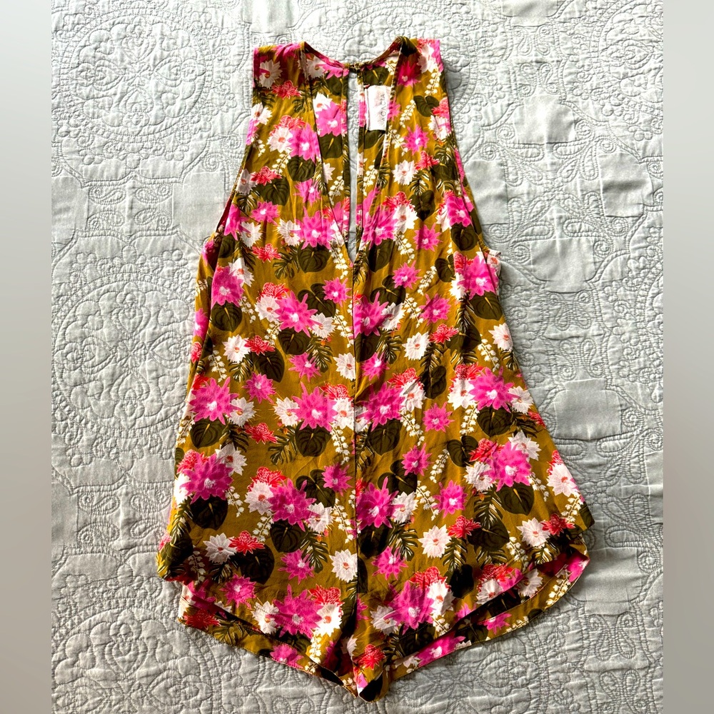 Acacia Silk Haiku Romper In Lei Day